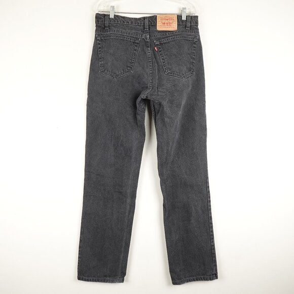 Vintage Levi's 516 Slim Straight Jeans Mens 34x32 Black Denim Made in Canada 90s - Picture 2 of 11